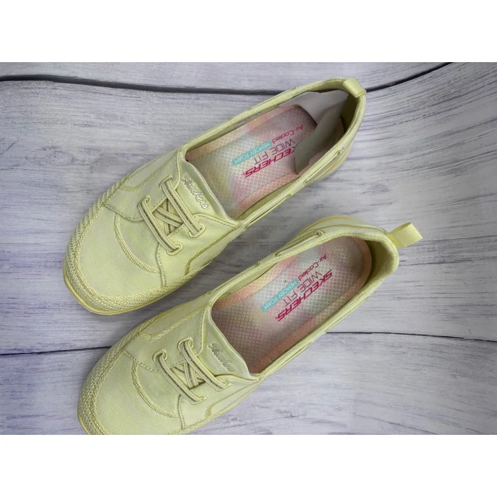 Women's Skechers microburst bungee slip on Shoes, 7.5, Yellow